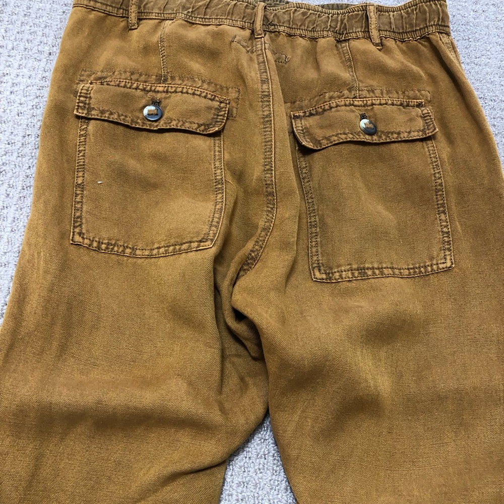 Free People Mustard Brown High-Waist Pants - Picture 6 of 8